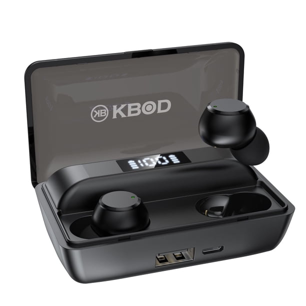 Audífonos Bluetooth Kbod Tws C20 Con Powerbank En Su Estuche Negro