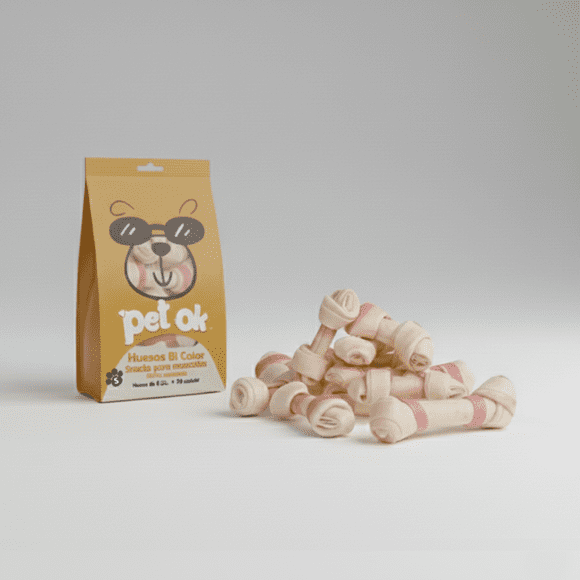 Snack Golosina Premio Huesito sabor Carne para Perro Pequeño (S) - Pet OK x 1 Unidad