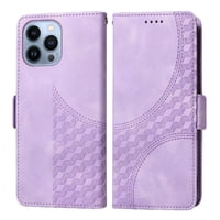 Carcasa Foxdock Iphone 12 Pro Max De Cuero Pu, Diseño Acolchado Clásico, Protección Contra Caídas Y Rayones