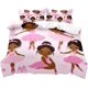 thumbnail image 1 of 3PCS Pink Bedding White Duvet Cover Full Kids Bedding Gold Glitter Crown Castle Fairy Tale Princess Comforter Bedspread Quilt Cover, 1 of 5
