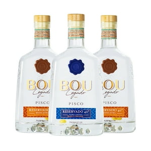 Bou Legado - Mix 3 Piscos Reservados 40° Moscatel Y Pedro Jimenez