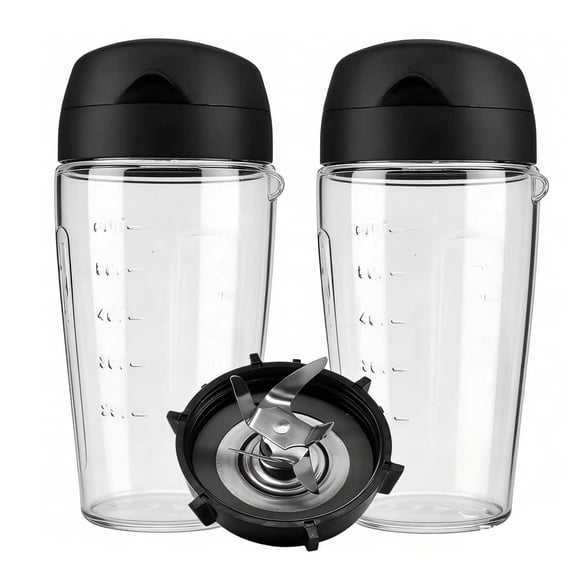 Kit de licuadora savebuy con cuchilla de 6 puntas y 2 vasos de 590 ml