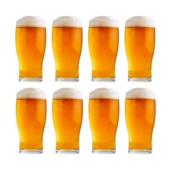 Pack 8 Vasos Cerveceros Vidrio Modelo Amberes 560ml