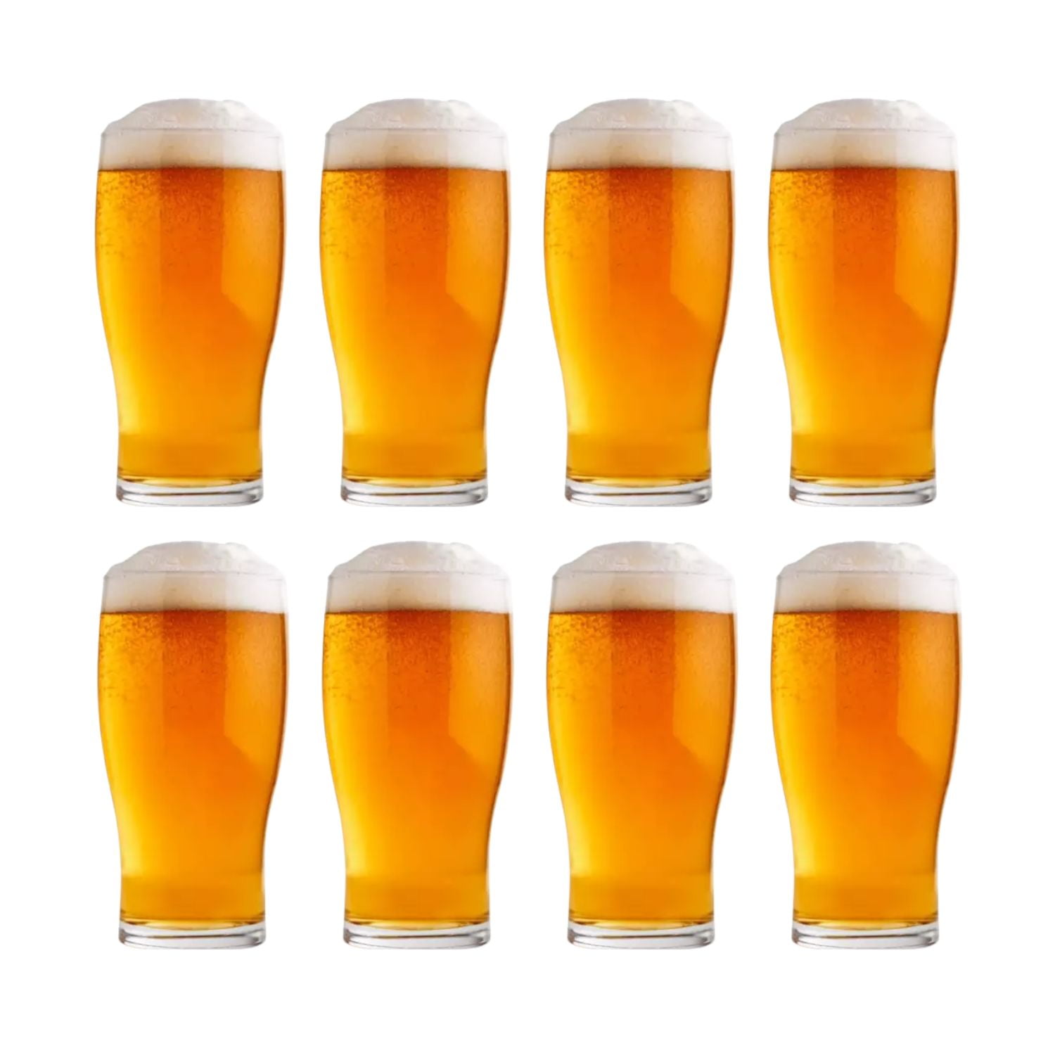 Allegra - Pack 8 Vasos Cerveceros Vidrio Modelo Amberes 560ml