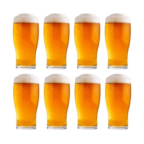 Allegra - Pack 8 Vasos Cerveceros Vidrio Modelo Amberes 560Ml