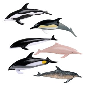 Bothyi - 6 Uds Mini Figuritas De Delfines Modelo Cumpleaños Regalo Pastel Toppers Para Niños Pequeños