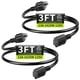 thumbnail image 1 of Cable de extensión Seeklyze, 0,9 m (3 pies), 16 AWG, 13 A, 125 V, 1625 W, paquete de 2, 1 of 8