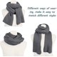 thumbnail image 4 of Bufanda gruesa de punto trenzado para hombre y mujer, cálida y larga, de invierno, LT01, 4 of 6
