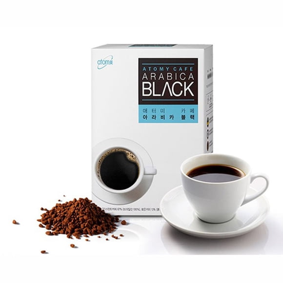 Café Instantáneo Atomy 80 Sobres Arábica Tostado Oscuro