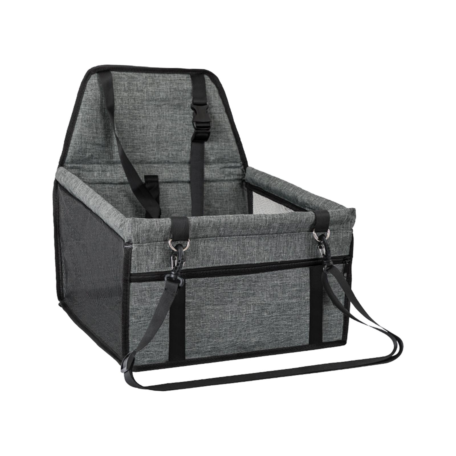Ioensy - Asiento De Coche Para Perros Cómodo Asiento De Seguridad Portátil Para Perros Gatos Suministros Para Mascotas Gris Oscuro