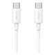 thumbnail image 1 of Cable USB tipo c a USB c 60 w largo 1 metro usams Blanco, 1 of 3