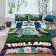 thumbnail image 2 of Trolland Conjunto de sábanas temático, trío de piezas, cómodo y amigable con la piel, diseño único, regalo de decoración para el hogar para familiares, amigos y fans,135cm *200cm, 2 of 6