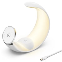Genérico - Cargador Inalámbrico Magnético 4 En 1 Para Airpods/Apple Watch/Iphone/Samsung, Luz Nocturna Rgb Para Dormitorio/Oficina/Casa-Blanco