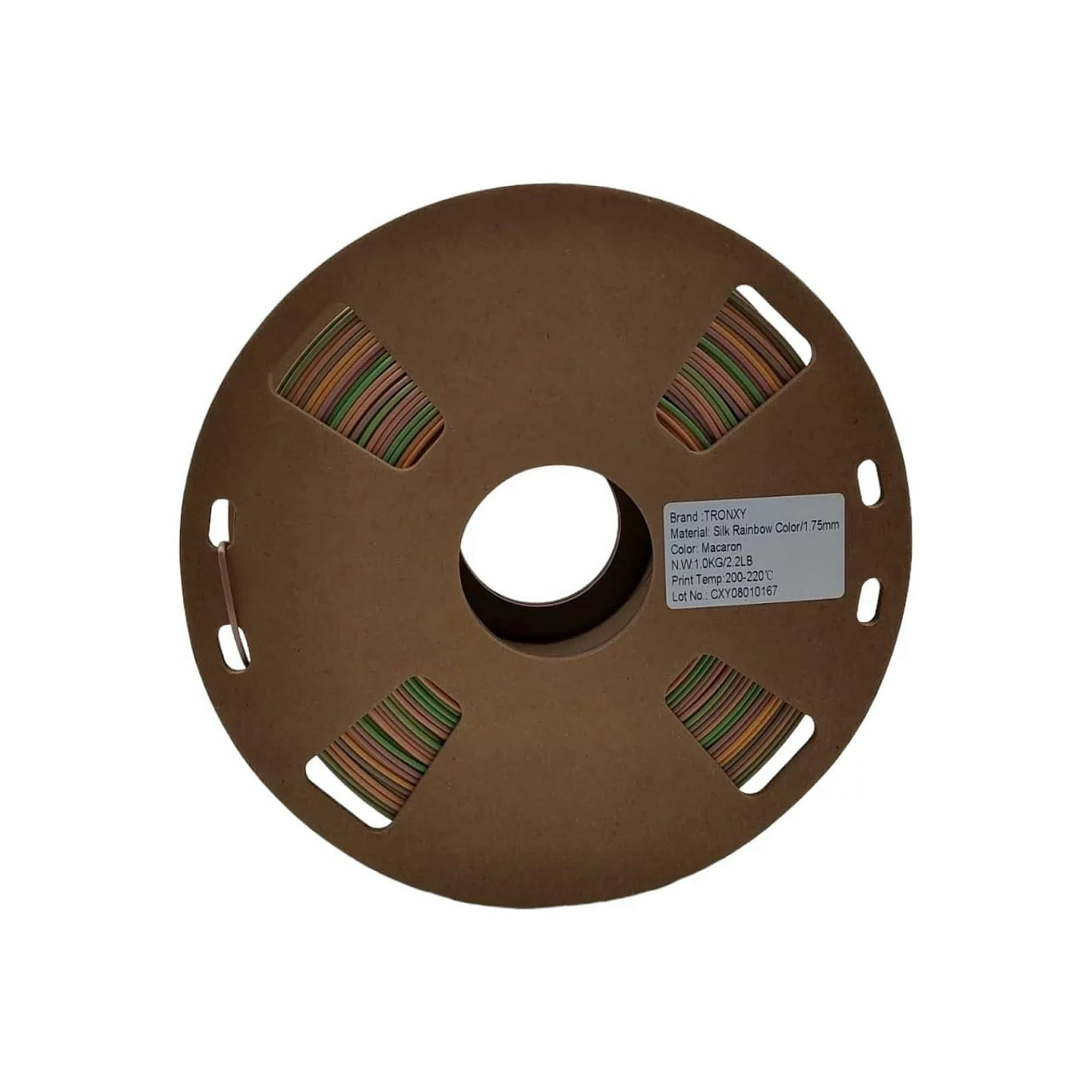 Tronxy - Filamento 3d Pla Seda Arcoiris Macaron De 1.75mm Y 1kg
