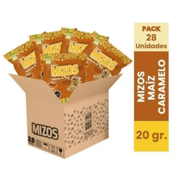 Galletas De Maiz Cobertura Sabor Caramelo 20grs.