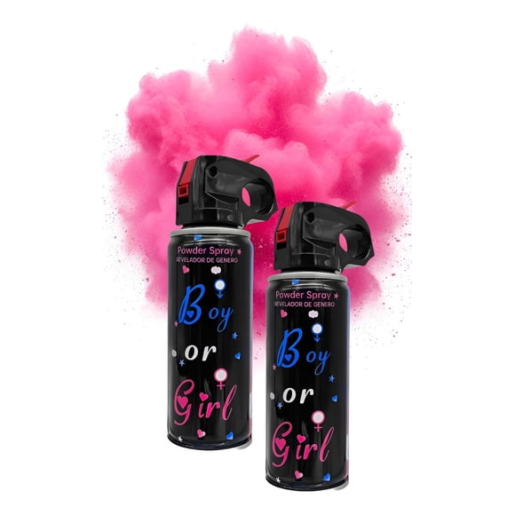 Packx2 Extintor Humo Revelacion De Genero Cañon Spray Color Ros-151041