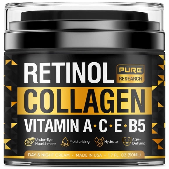 Crema facial PURE RESEARCH Retinol Antiarrugas 50 ml con colágeno