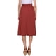thumbnail image 3 of INSPIRE CHIC Falda de Algodón para Mujer Vuelta al Colegio Cintura Elástica Casual Campesina Línea A Midi con Bolsillos Rojo Oscuro XS, 3 of 6