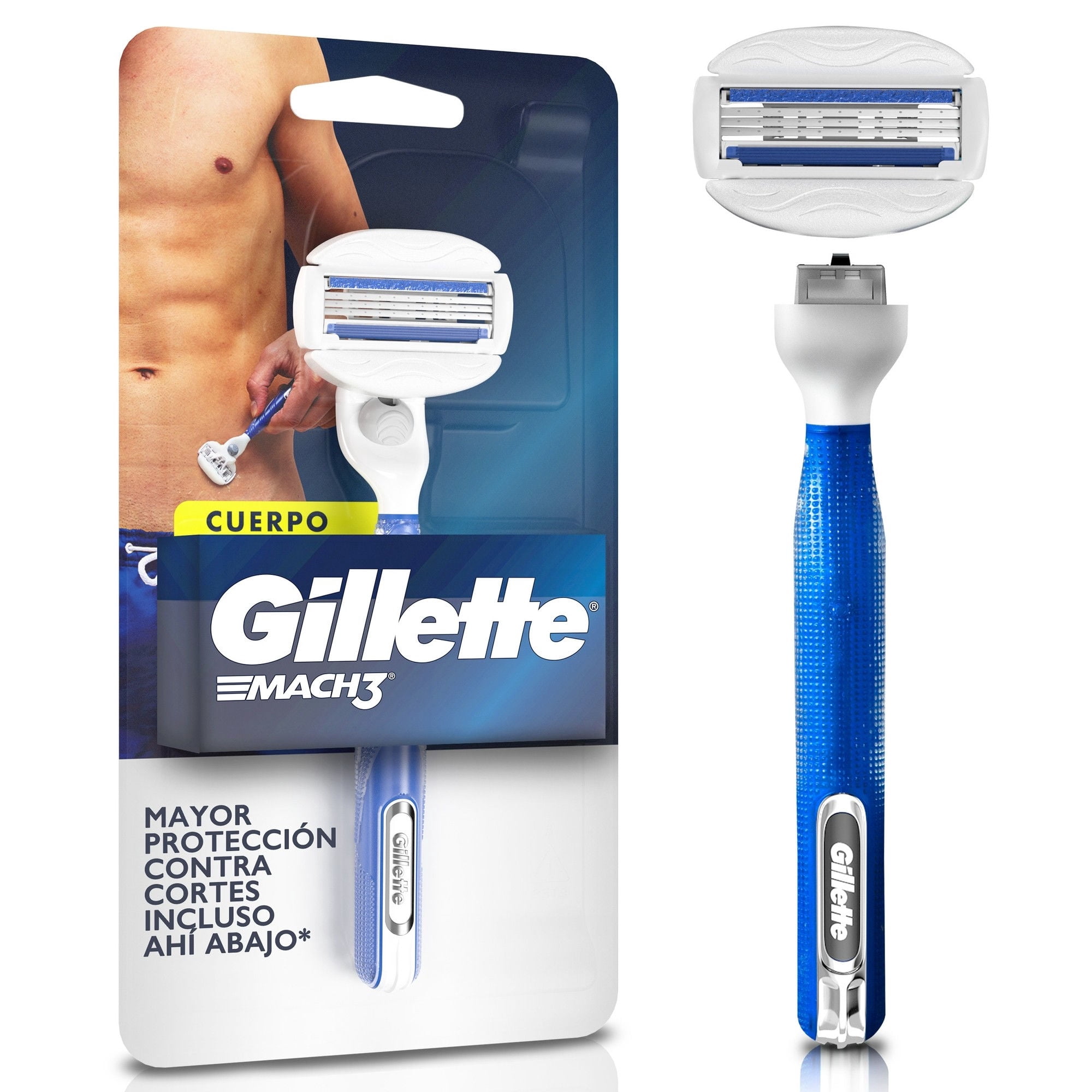 Máquina De Afeitar Mach3 Cuerpo Afeitado Corporal 1 Un Gillette