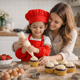 thumbnail image 5 of Set Delantales Cocina Infantil Gorro Mangas Protectores Chef, 5 of 6