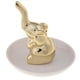 thumbnail image 1 of Anillo de cerámica Titular de plato Bandeja de joyería Organizador Bandeja blanca Oro Elefante, 1 of 5