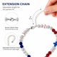 thumbnail image 3 of Collar COGU 46 cm con brillo – Cruz de béisbol en blanco, rojo y azul, 3 of 7