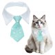 thumbnail image 1 of Collar de perro con pajarita Uxcell, pajarita de esmoquin linda con collar blanco ajustable hecho a mano para mascotas formales, corbata para gatos (azul, L), para cachorros medianos/ gatitos boda, 1 of 7