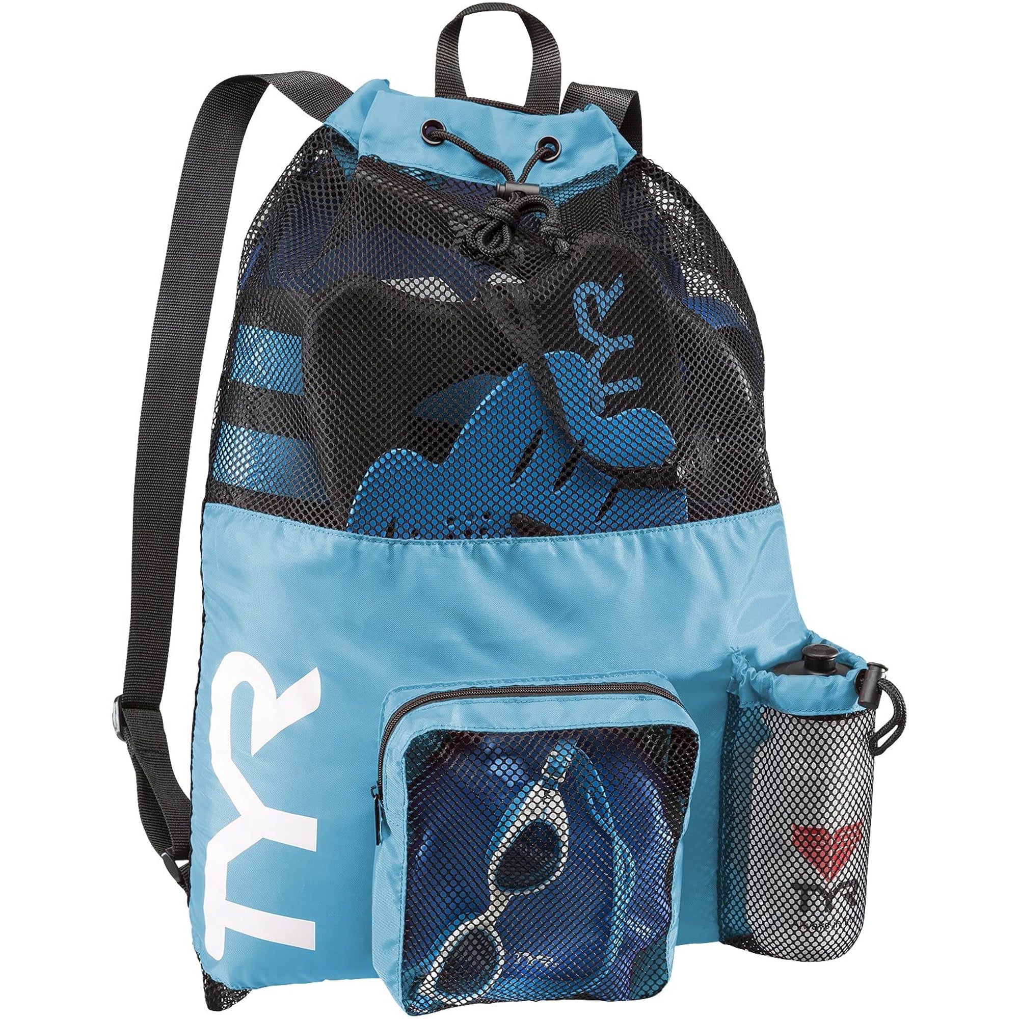 Mochila Tyr Big Mesh Mummy De 40 Litros Para Natación, Gimnasio Y Entrenamiento, Azul
