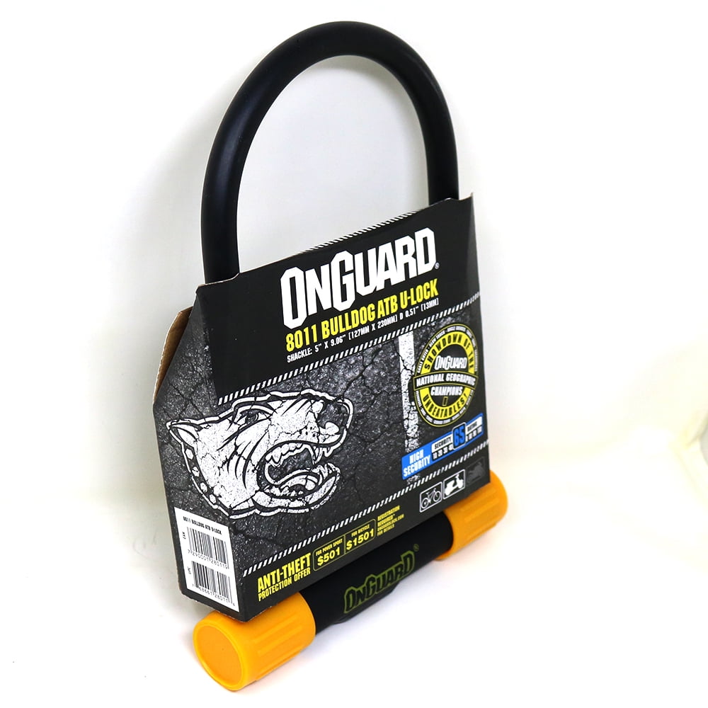 Candado Onguard Llave U-Lock Bulldog Atb 127X230Mm Amarillo