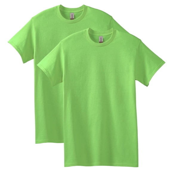 Camiseta Gildan Heavy Cotton G5000 Lime para hombre, paquete de 2 unidades, talla S