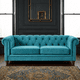 thumbnail image 1 of Sofa Florencia 3C Tela Velvet Turquesa, 1 of 6