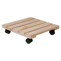 Ioensy - Ruedas Giratorias De Madera Para Macetas Con Freno Bloqueable De Alta Resistencia