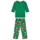 thumbnail image 2 of INSPIRE CHIC Pijamas Navidad Santa Ropa de Estar en Casa Conjunto de Pijamas Familiares de Manga Larga Camisetas y Pantalones [Niños y Niñas] L Verde, 2 of 4