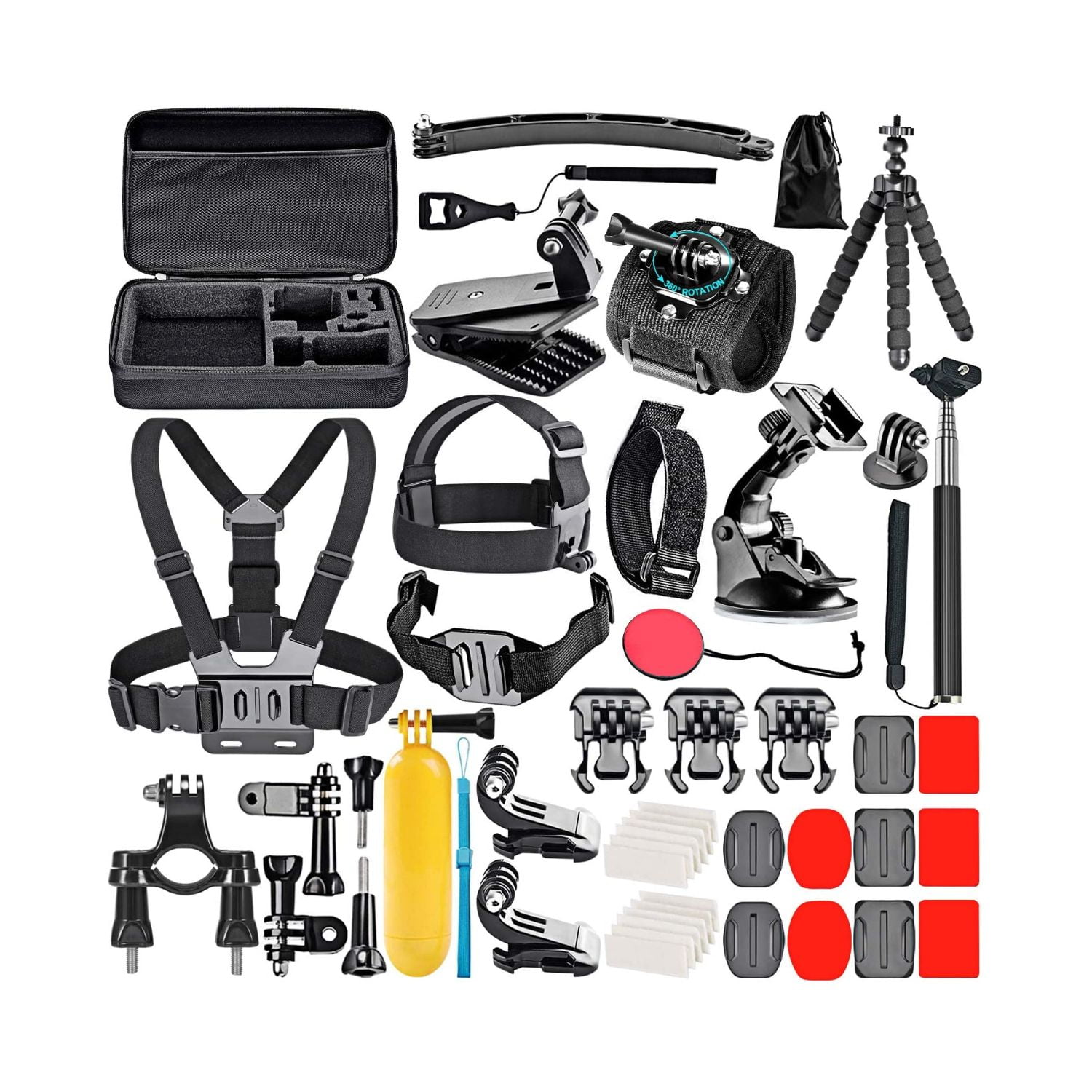 Genérico - Kit 51 Accesorios Camara Deportiva Gopro Con Estuche