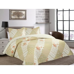 Chantilly - Quilt Patchwork Sherpa 1.5P Verde Flor