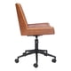 thumbnail image 2 of Silla de oficina Zuo Maker de piel sintética marrón ajustable en altura, 2 of 9