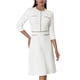 thumbnail image 1 of INSPIRE CHIC Vestido de Mujer Línea A Contraste de Color Vestido para el Trabajo con Ribete de Tweed M Blanco, 1 of 6
