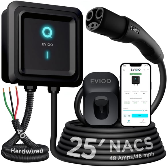 Cargador Eléctrico Nacs 48a Nivel 2 11 5 Kw 240 V Con Cable De 7 6 M