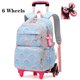 thumbnail image 1 of Rolling School Bags for Girls Backpack Children Waterproof School Backpacks with Wheels Middle School Trolley Luggage Back Pack, 1 of 3