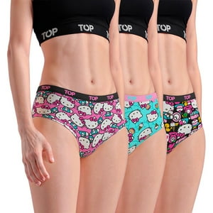 Calzón Pantaletas Algodón Con Elástico Pack 3 Hello Kitty C1 Top