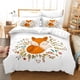 thumbnail image 2 of Fox Pattern Duvet Cover Set Queen Bedding Sets for Boy Girl Animal Theme Fox Gifts Polyester Comforter Cover King Twin Full Size, 2 of 5