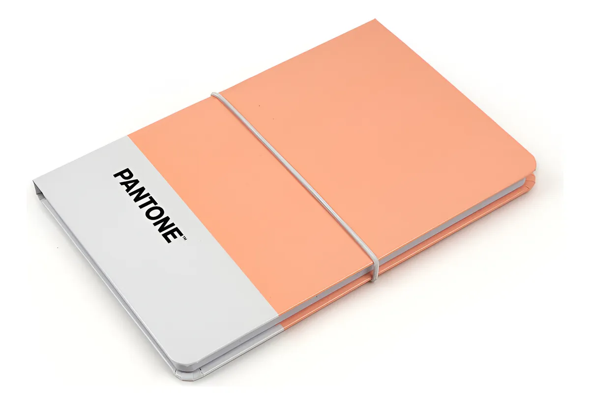 Libreta Pantone Mediana Con Elástico Horizontal Coral
