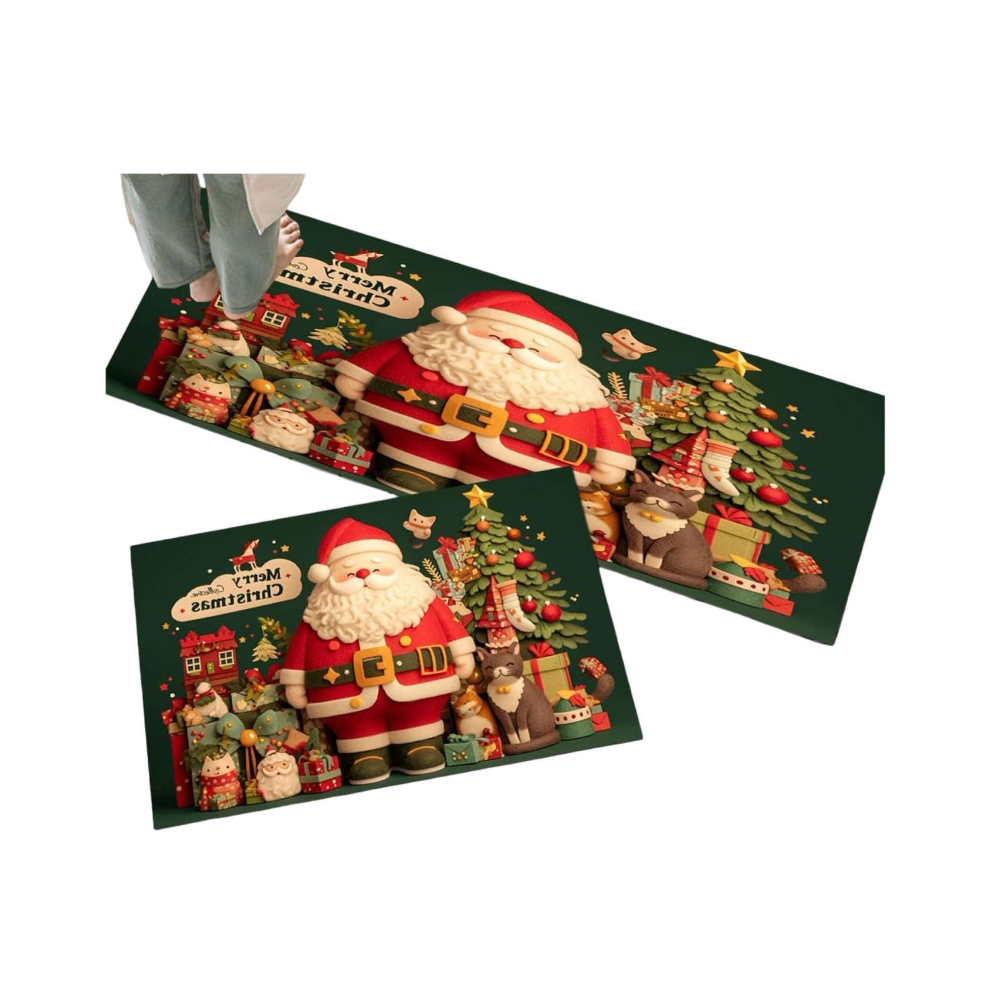 Tengfei - Alfombra De Cocina Diseño De Navidad