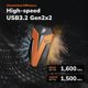 thumbnail image 2 of SSD externo DATO ARES Amber Shield de 2 TB USB 3.2 Gen 2x2, 2 of 7