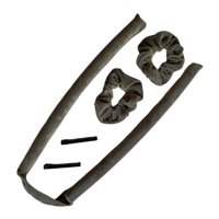 Magideal - Rizador De Cabellero Sin Calor , Rizador De Cabellero Con Diadema, Rodillos Para El Cabellero, Herramientas De Clip, Perezoso, Sin Rizos Para Cabello Seco , Gris