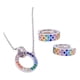 thumbnail image 1 of Conjunto Aros Y Collar Circonitas Colores Pride, Plata 925 Plateado, 1 of 5