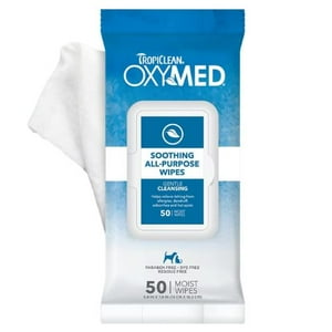 Toallas Humedas Calmante - Tropiclean Oxymed Alivia Picazon Bolsa X 50 Unidades