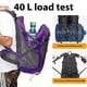 thumbnail image 2 of Mochila FENGDONG impermeable y ligera de 40 litros para senderismo, color morado, 2 of 6