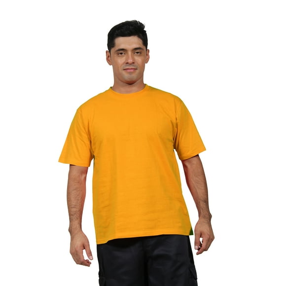 Polera Polo Unisex Manga Larga, 100% Algodón Amarillo