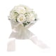 thumbnail image 4 of Bouquet De Boda Para La Novia Flores De Seda Artificial Elegante Bouquet White, 4 of 5